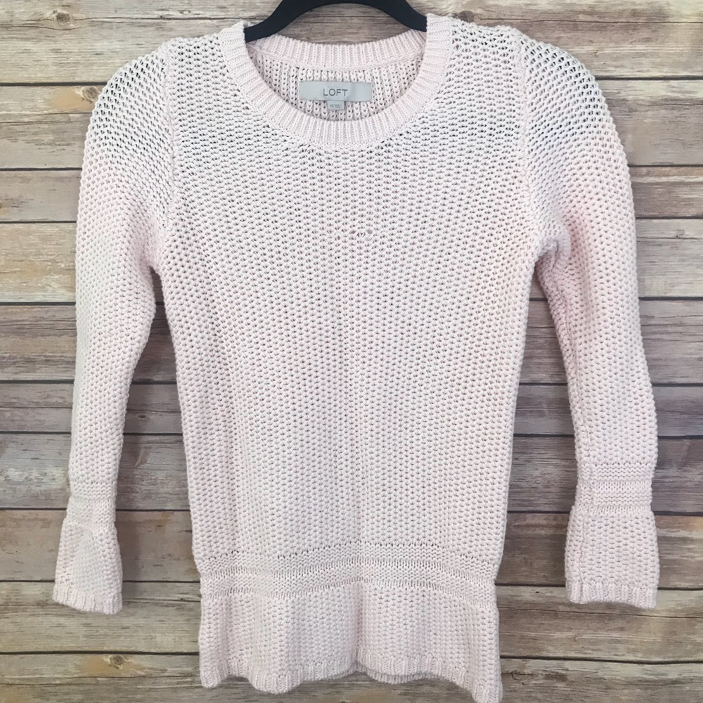 Ann Taylor Loft Open Knit Long Sleeve Sweater XS